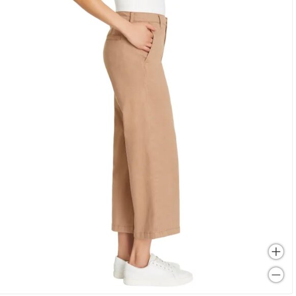 Ella Moss Women's Wide Leg Crop Pant Brown - Picture 2 of 3